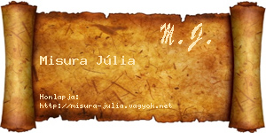 Misura Júlia névjegykártya